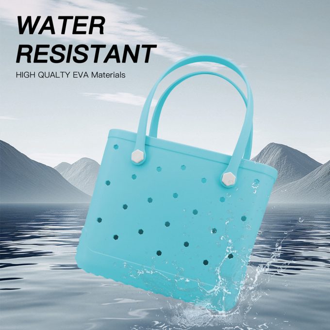 Beach Tote bag EVA waterproof supermarket shopping basket, travel storage bag, outdoor camping travel shoulder bag