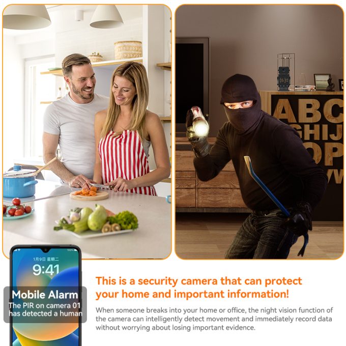 Obvious baby monitor with camera HD infants Smart monitoring camera Indoor Security protection Plug-free wireless wifi connect mobile phone remote night vision