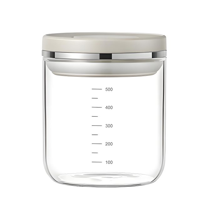 Food Storage Jars Containers High Borosilicate Glass Sealed Jar Glass Coffee Canister with Airtight Lid Vacuum Seal Cafe Beans Containers Jars Kitchen Food Storage Tanks